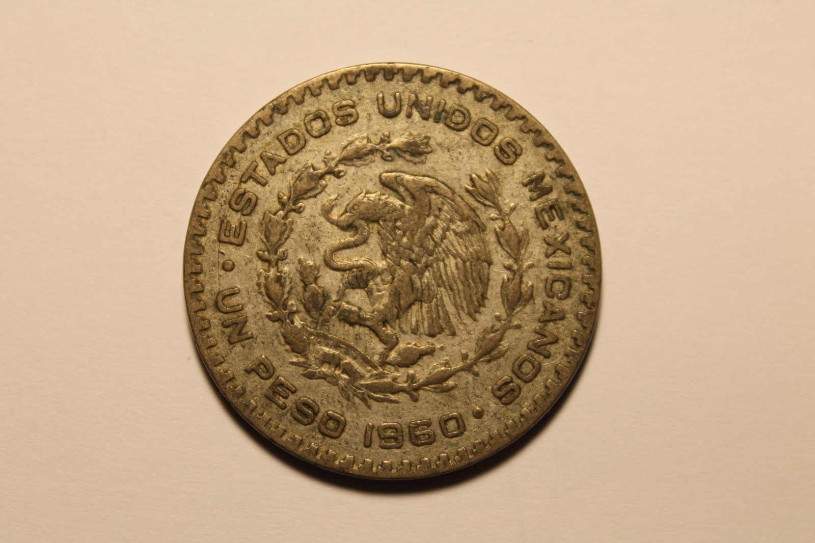 1960 Mexico - 1 Un Peso - Jose Morelos - Mexican .100 Silver Coin #1 1960 Mexico - 1 Un Peso - Jose Morelos - Mexican .100 Silver Coin #1
