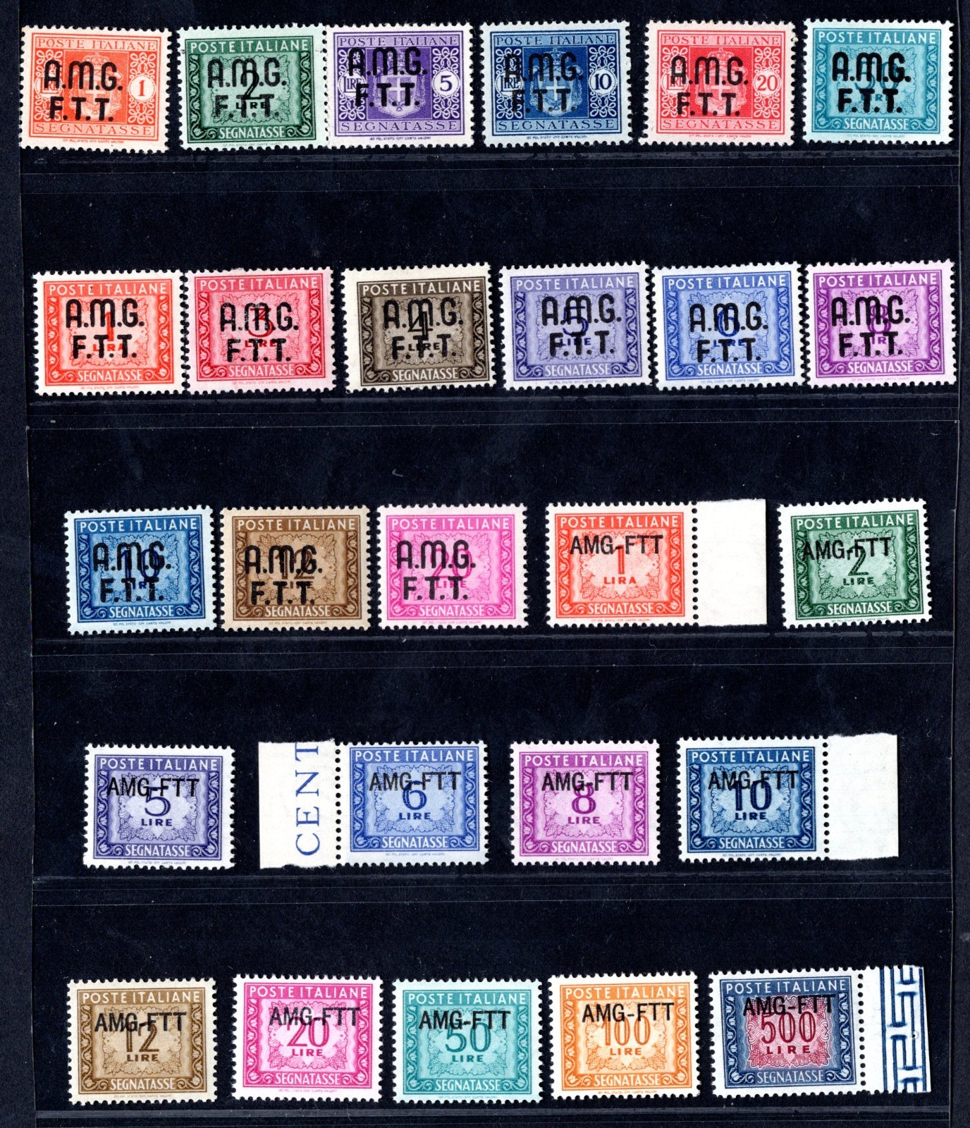 Italy Trieste 1947 Postage Due Complete Set Of 34 Scott #J1-J29