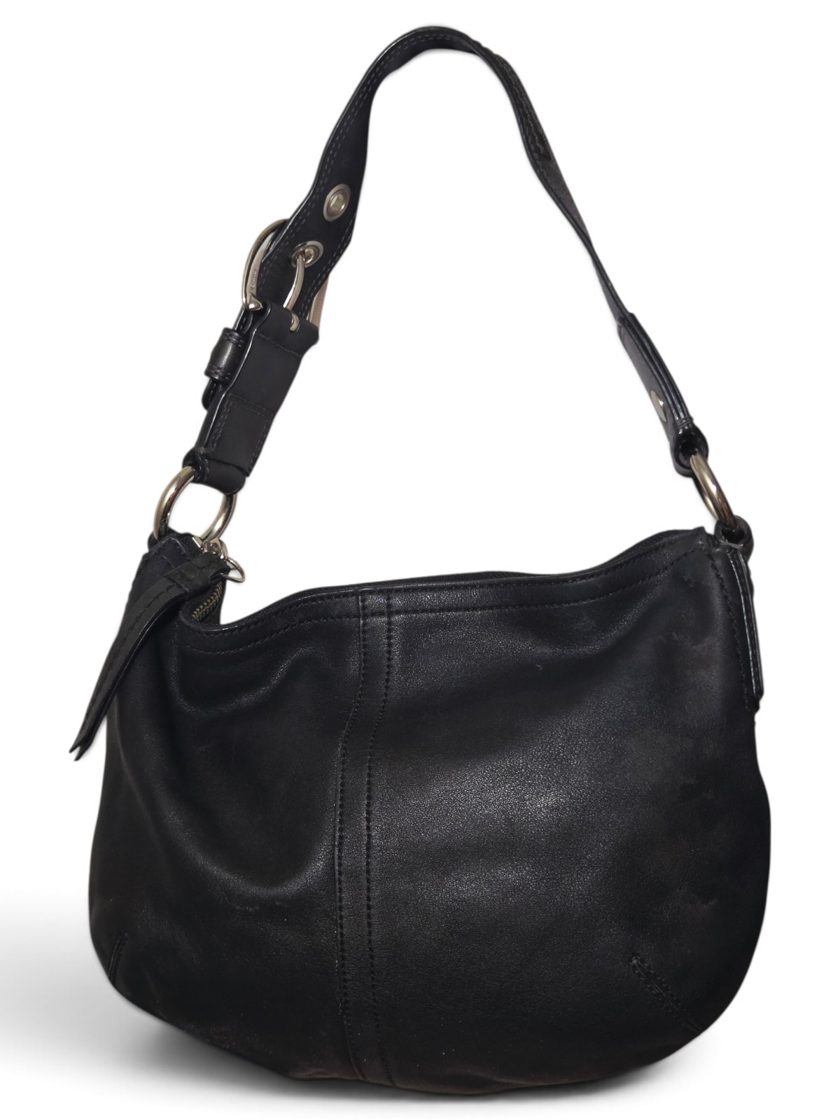 Vintage 2008 Coach Black Leather Chelsea Hobo Shoulder Bag F13196 - Y2K Vintage 2008 Coach Black Leather Chelsea Hobo Shoulder Bag F13196 - Y2K