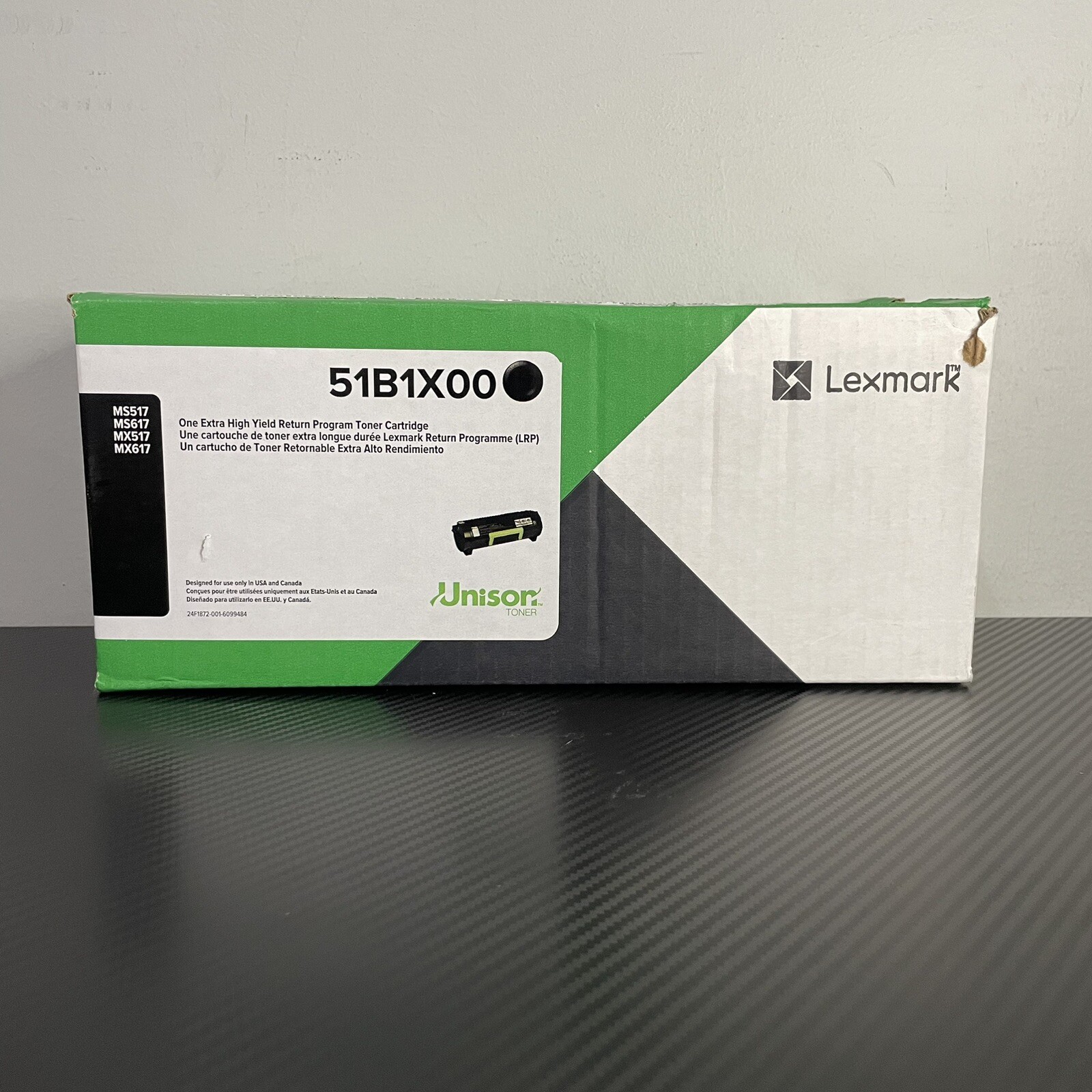 Lexmark 51 Black Extra High Yield Toner Cartridge 51B1X00 for MS517 MS617 MX517