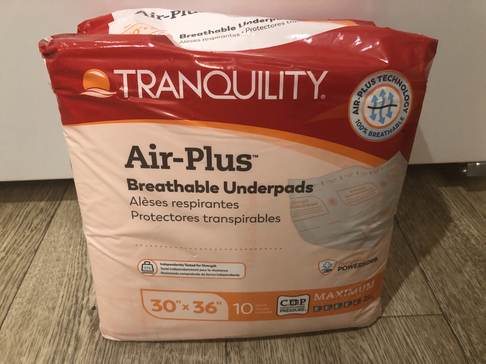 Tranquility Air-Plus Underpads 30x36 10ct Maximum Absorbency Bed Pads