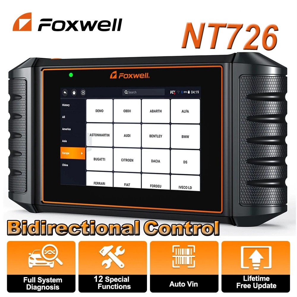 FOXWELL NT726 Bidirectional OBD2 Diagnostic Scanner Tool All System Code Reader