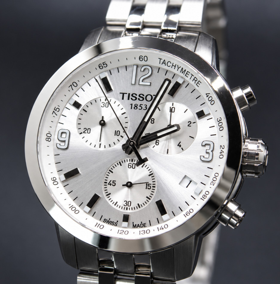 TISSOT PRC 200 42 MM Chronograph Silver Dial Men's Watch T055.417.11.037.00