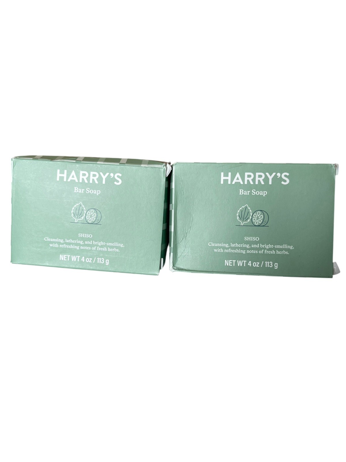 Harry’s Shiso Bar Soap 4 oz Men’s Body Soap 2 Pack NEW Sealed 8 oz Total Harry’s Shiso Bar Soap 4 oz Men’s Body Soap 2 Pack NEW Sealed 8 oz Total