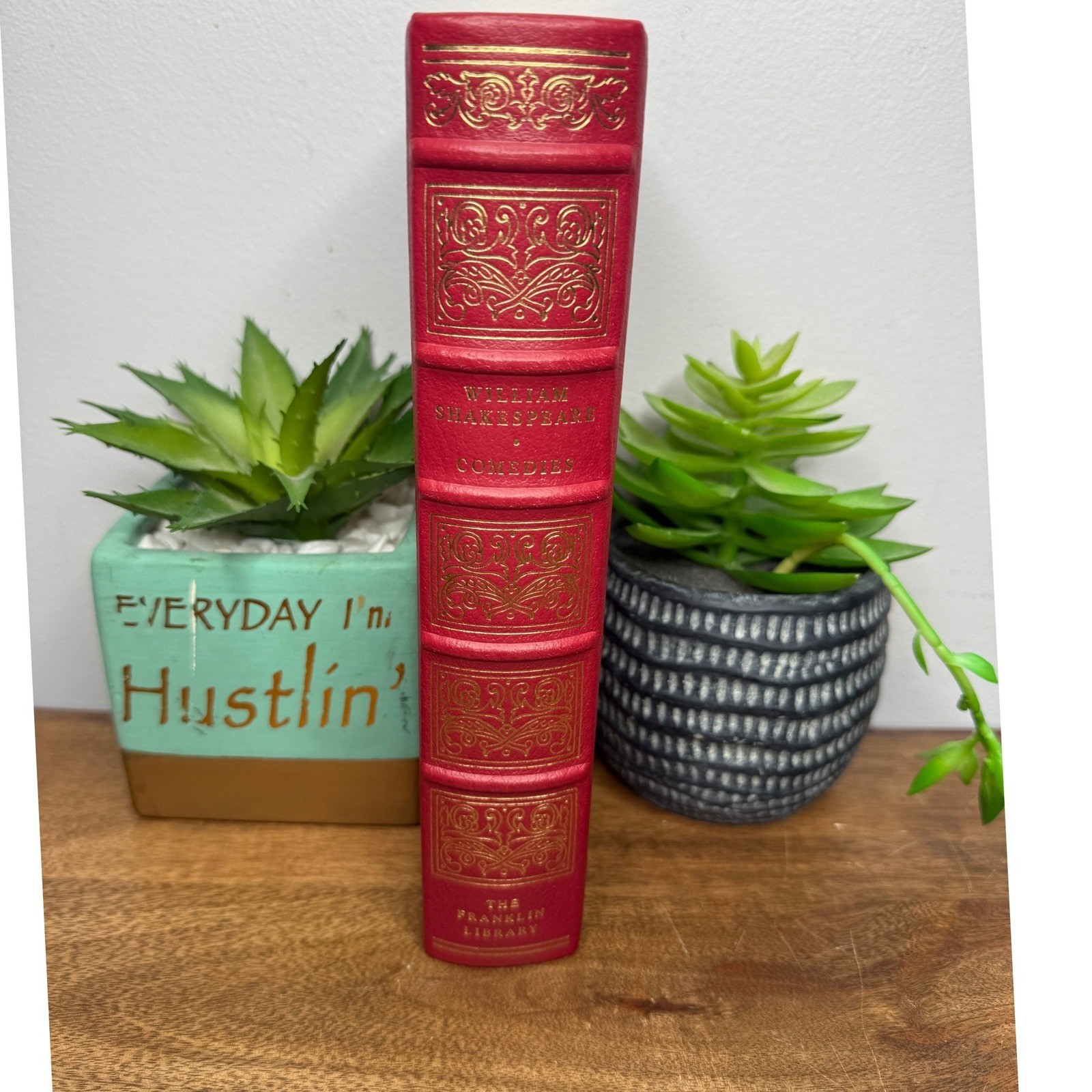 William Shakespeare Eight Comedies Franklin Library 1978 Red Gold Leather Bound
