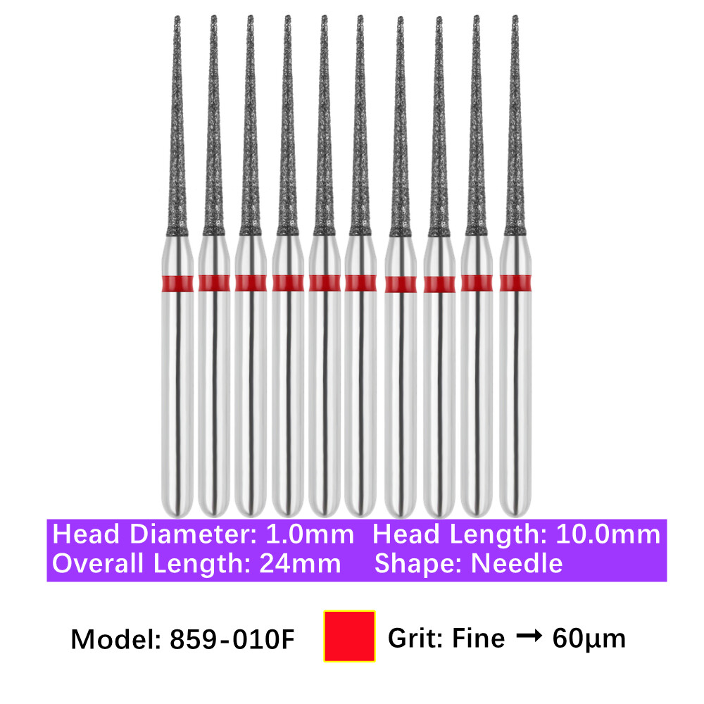 Vakker Dental Needle FG Diamond Bur 859-010F Fine 10/pk