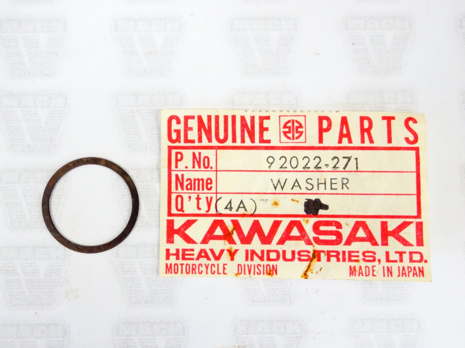 Kawasaki NOS NEW 92022-271 Plain Washer 18.3x22x.5 KD KE KX KDX KLX KXF KXT ZX