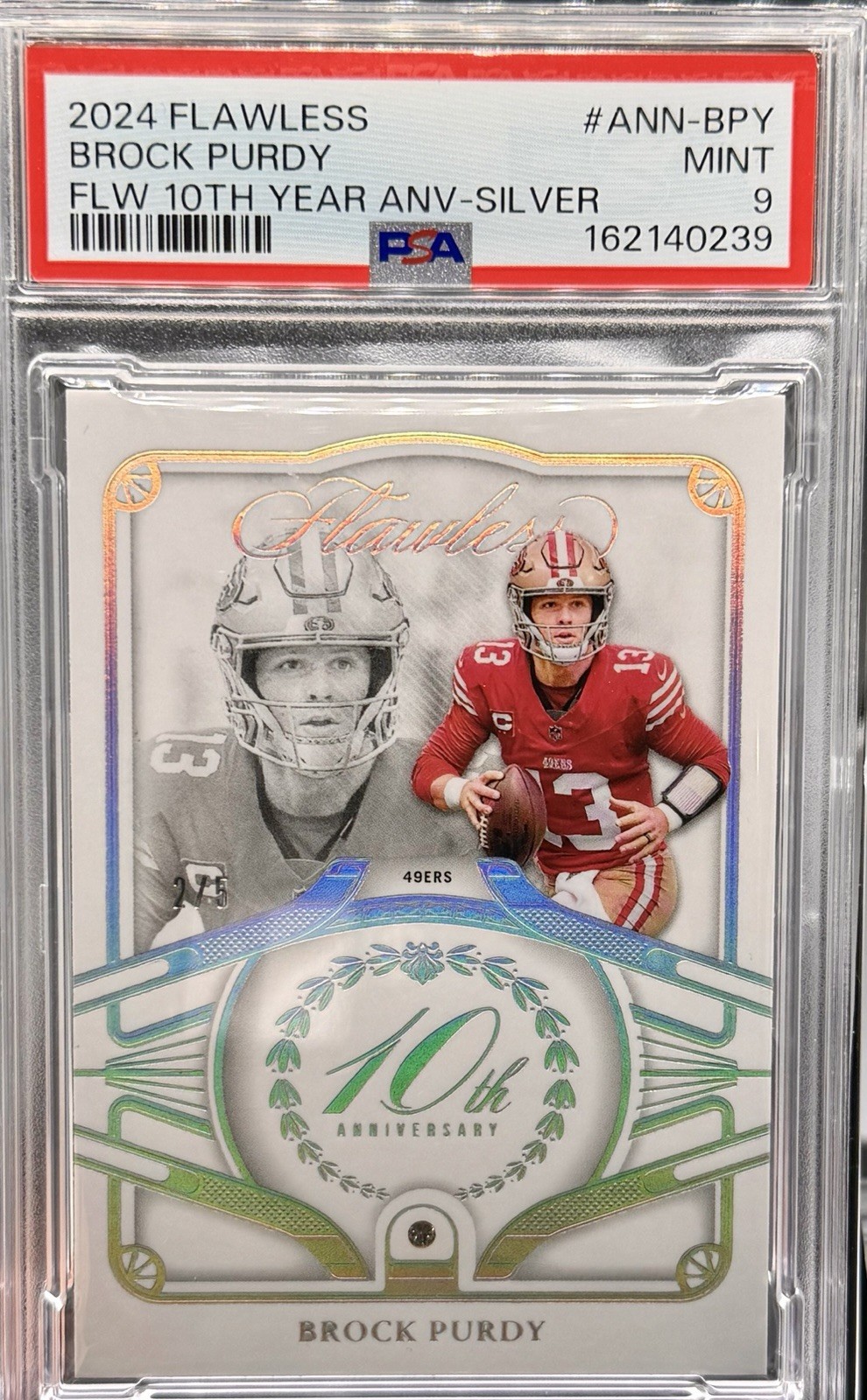 2024 Flawless Anniversary Brock Purdy💎Encased Diamond Gemstone,SSP#/5, NUKE💣🔥
