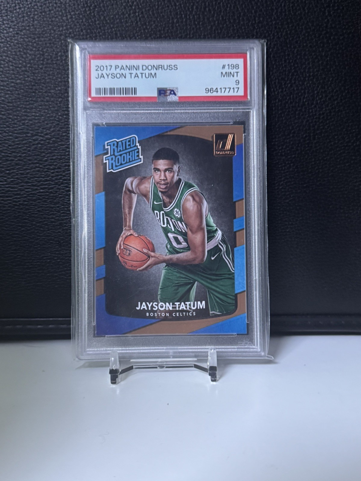 2017 Panini Donruss Jayson Tatum Rated Rookie RC #198 PSA 9 Boston Celtics