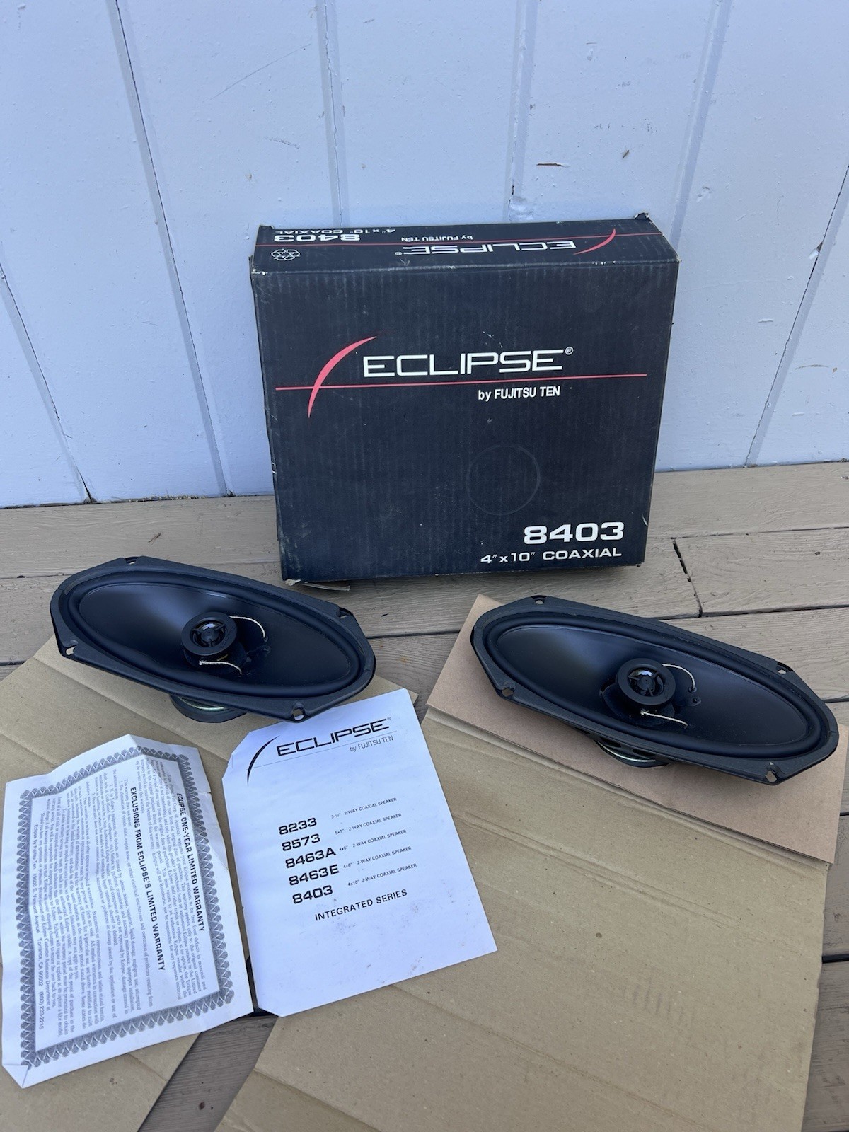 Eclipse 8403 4 X 10 old school speakers OPEN BOX Coaxial New Eclipse 8403 4 X 10 old school speakers OPEN BOX Coaxial New