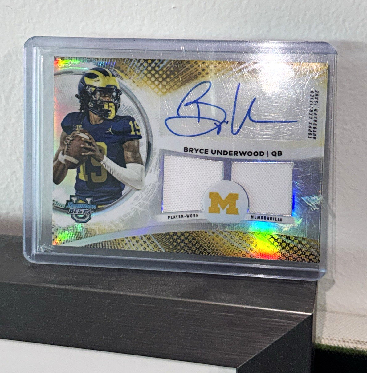Topps 2025 Bowman\'s Best University Bryce Underwood Auto Dual Relic Refractor