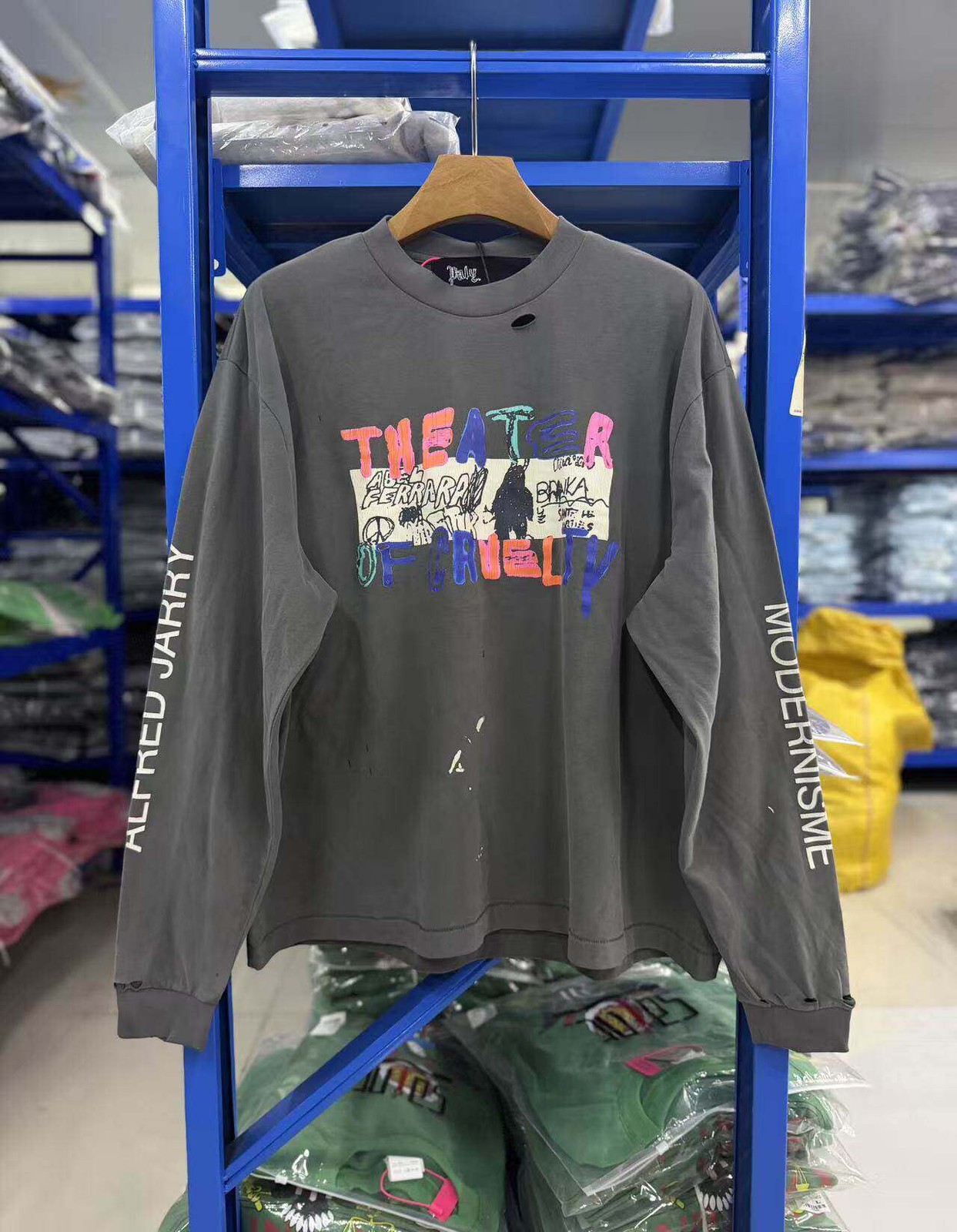 American Vintage Crack High Street T Shirt Unisex Long Sleeve Top Tee Jumper