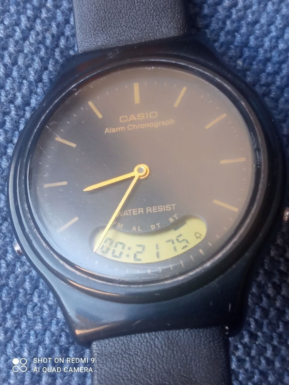 RARE VINTAGE CASIO AQ-41 MODULE 746 ANADIGITAL MALAYSIA WATCH