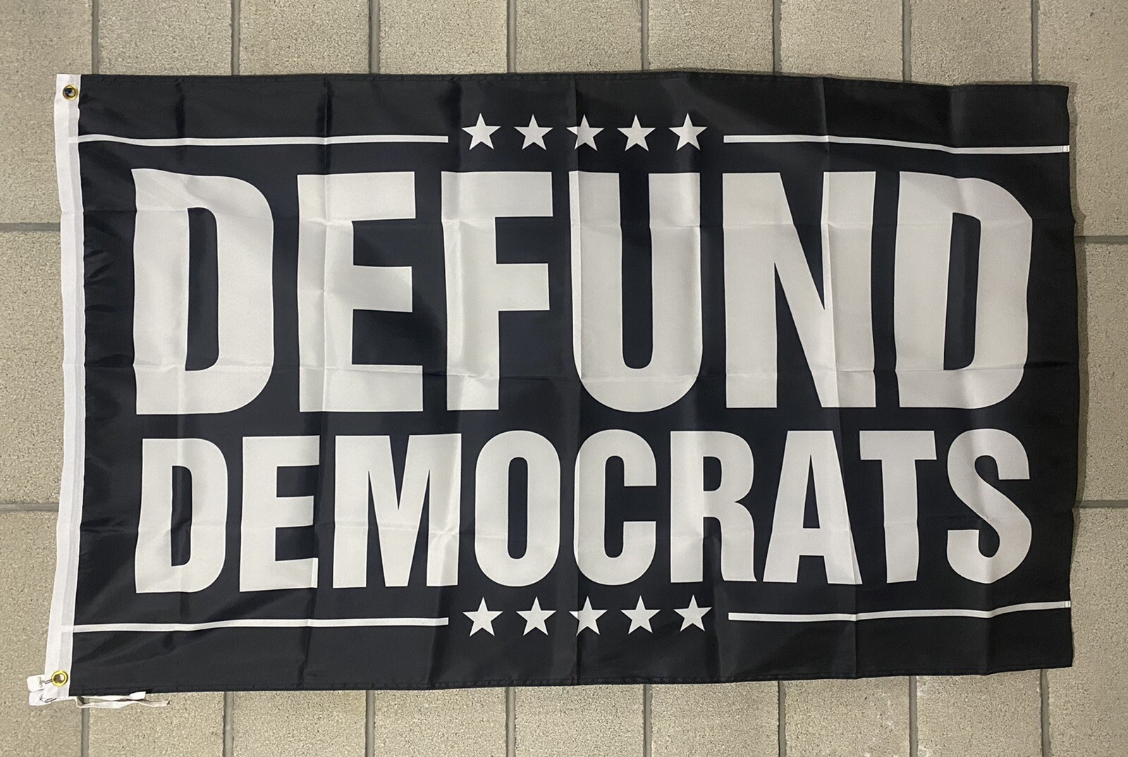 Defund The Democrats Biden Sucks Flag  Vote Trump 2024 USA Sign 3x5\'