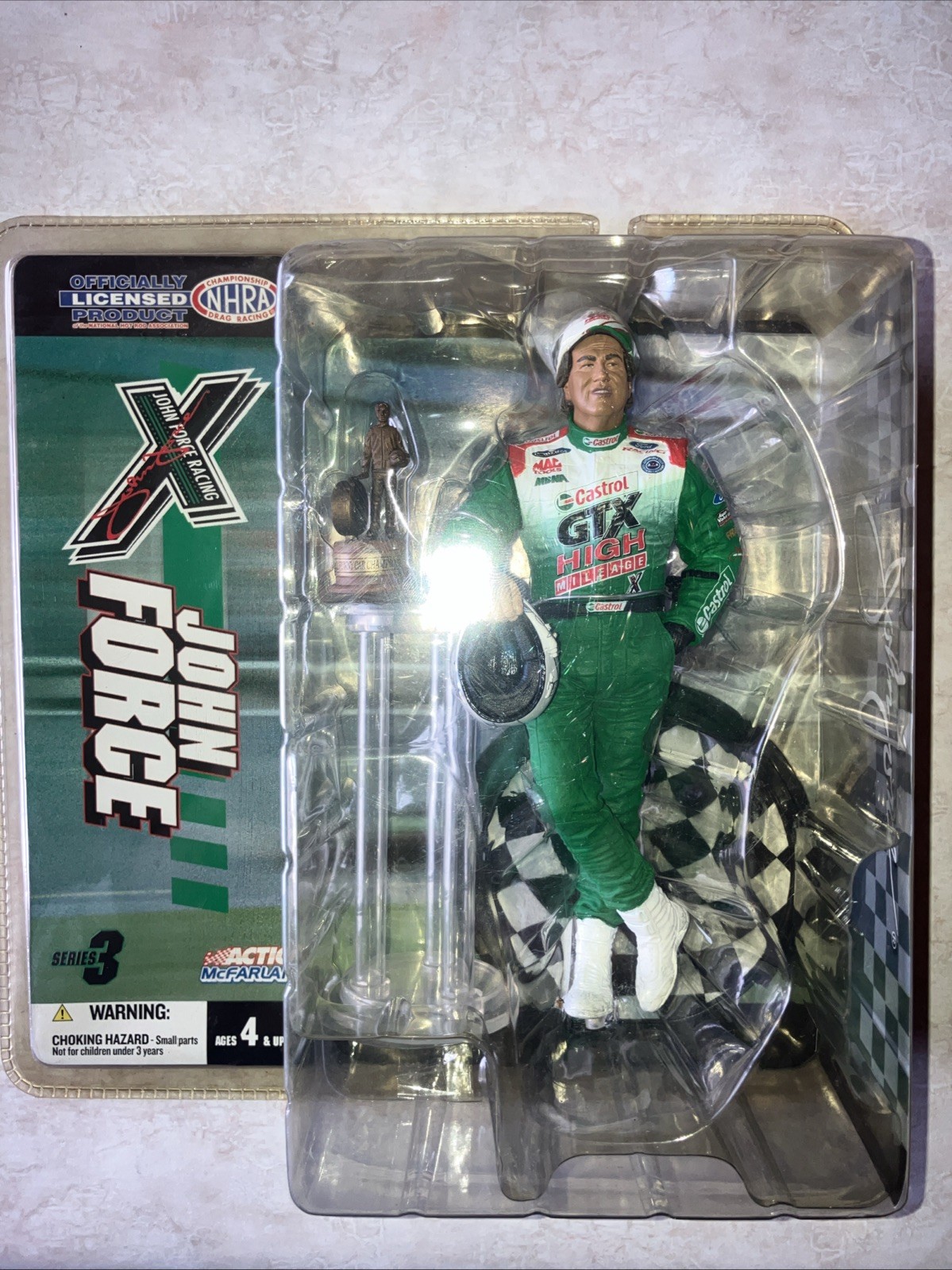 John Force Action Figure. McFarland Toys 2004. New In Box Sealed John Force Action Figure. McFarland Toys 2004. New In Box Sealed