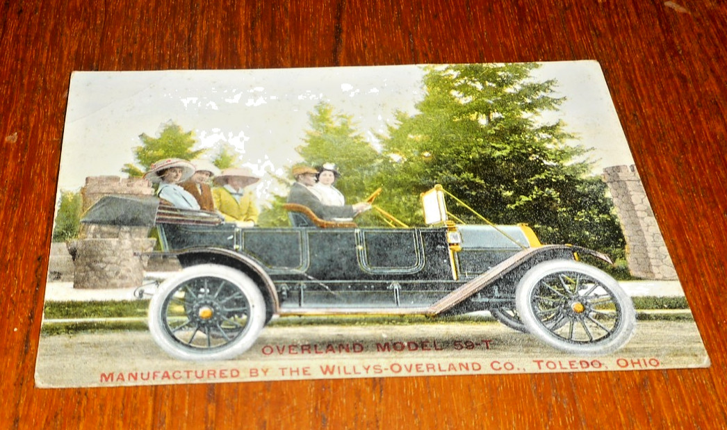 1912 Advertising Postcard - Willys Overland Co. Toldeo OH - 59- TOURING CAR 1912 Advertising Postcard - Willys Overland Co. Toldeo OH - 59- TOURING CAR