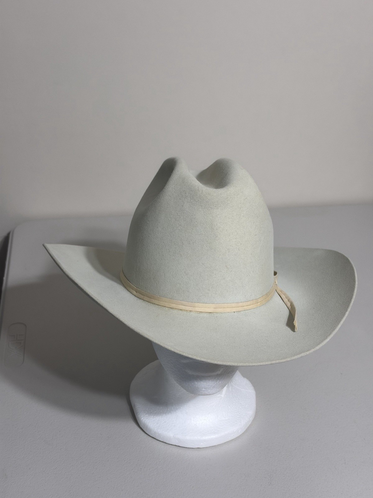 Vtg Resistol 5X Beaver Cattleman Cowboy Hat 7 Sterling Silver Belly 3.5  In Brim