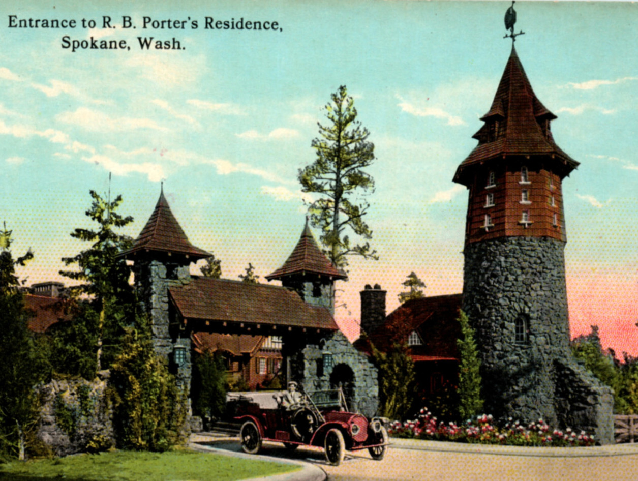 Spokane WA Washington Porters Residence Postcard