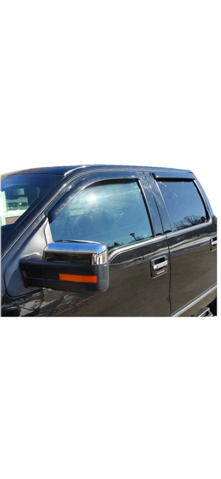 AVS Smoke Rain Guards Vent Visors Shade for 2009-2014 Ford F150 Crew Cab