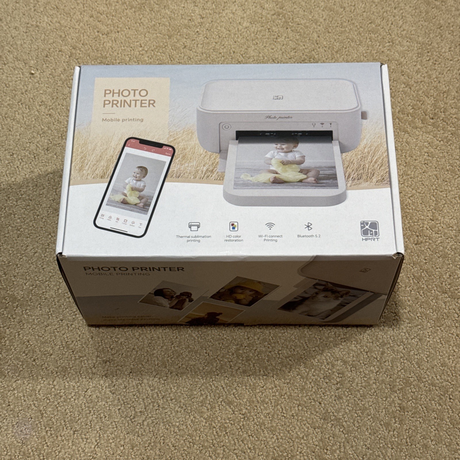 HPRT 4x6 CP4100 Wi-Fi Instant Thermal Bluetooth Mobile Photo Printer -WHITE NEW