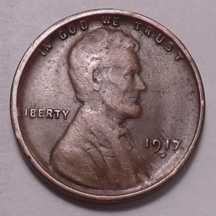 1917 S Lincoln Wheat Cent Penny - Not Stock Photos