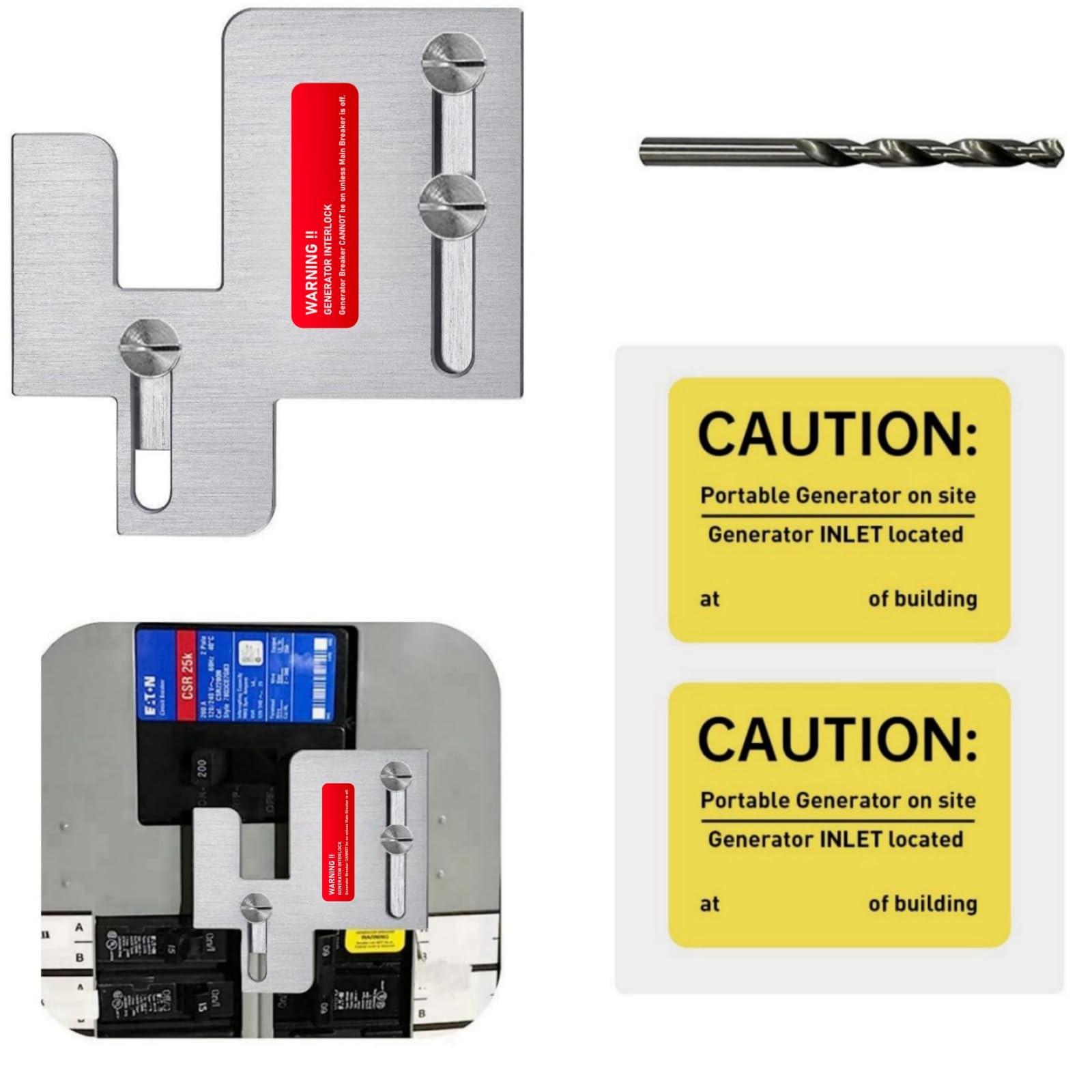 Generator Interlock Kit for Eaton Cutler Hammer BR Series 150/200 Amp Panels