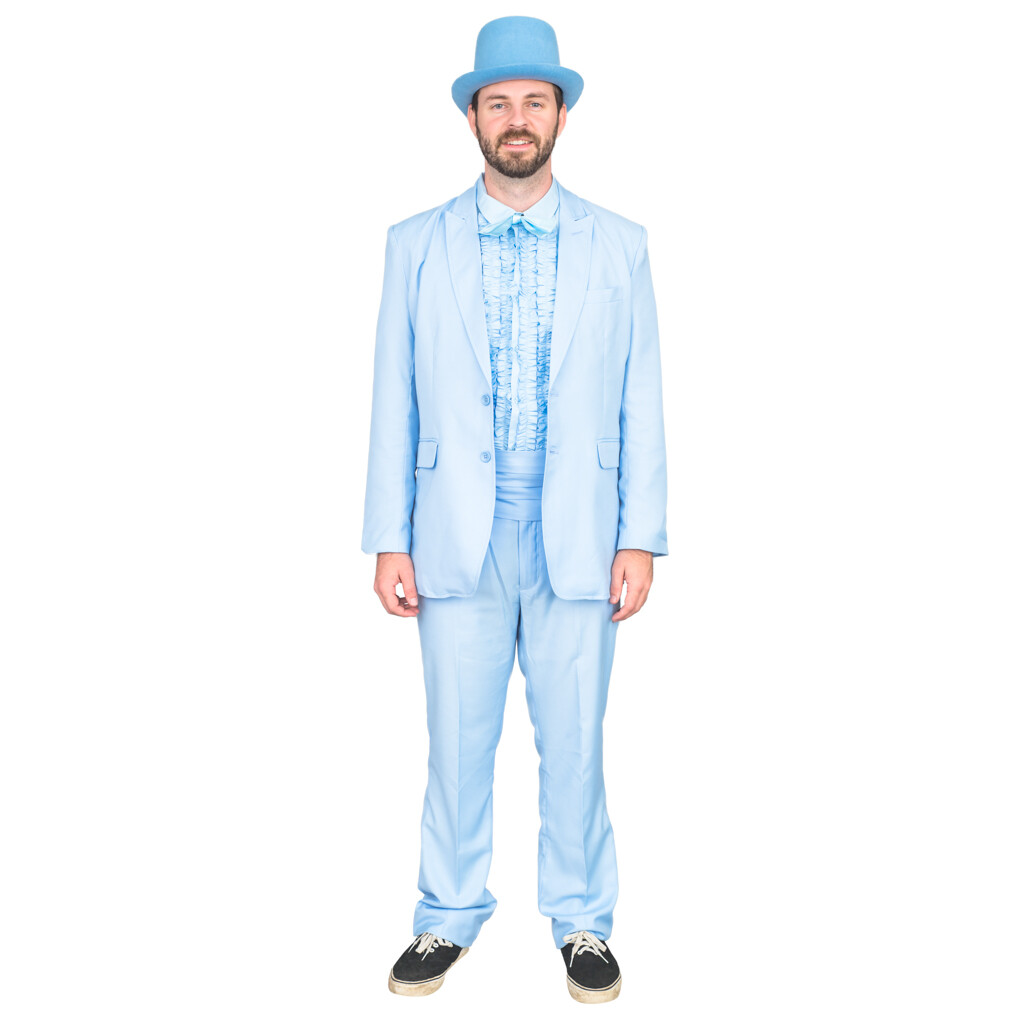 Dumb and Dumber Light Blue Tuxedo Halloween Costume Iconic Movie Outfit