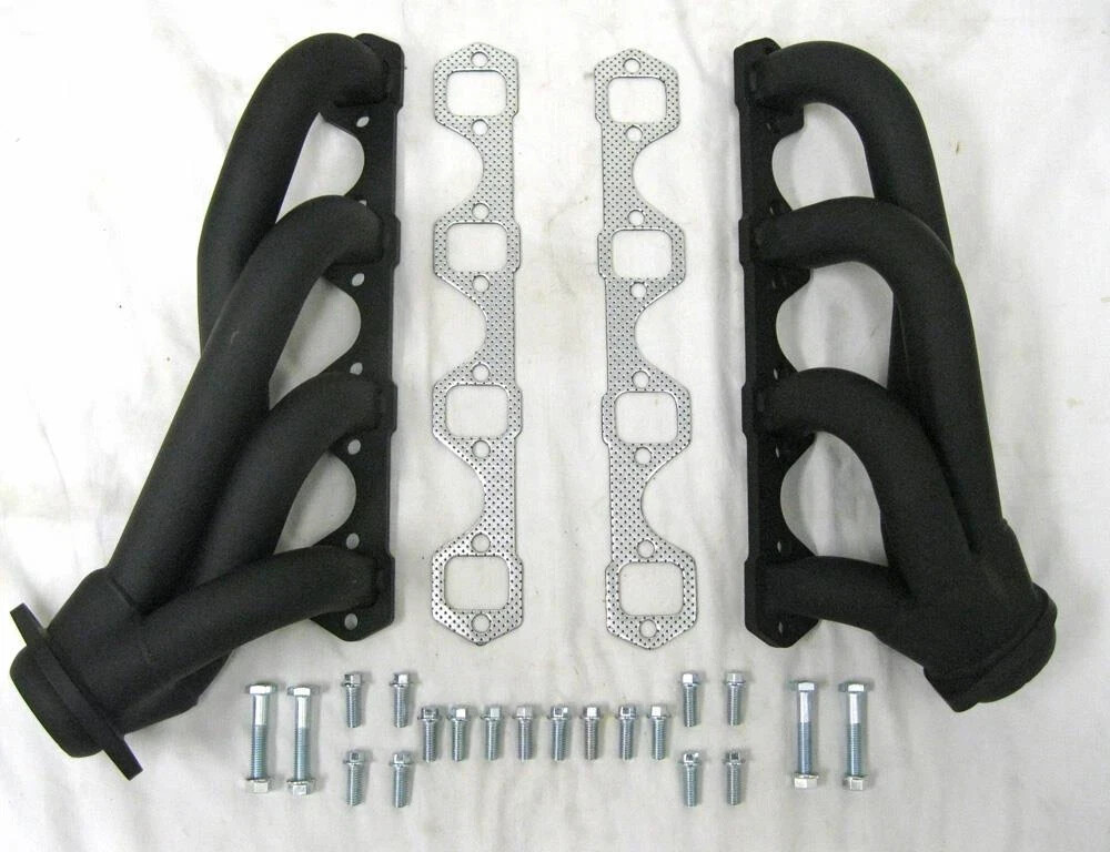 Small Block Ford 289 302 351W Windsor Black Street Rod Shorty Exhaust Headers
