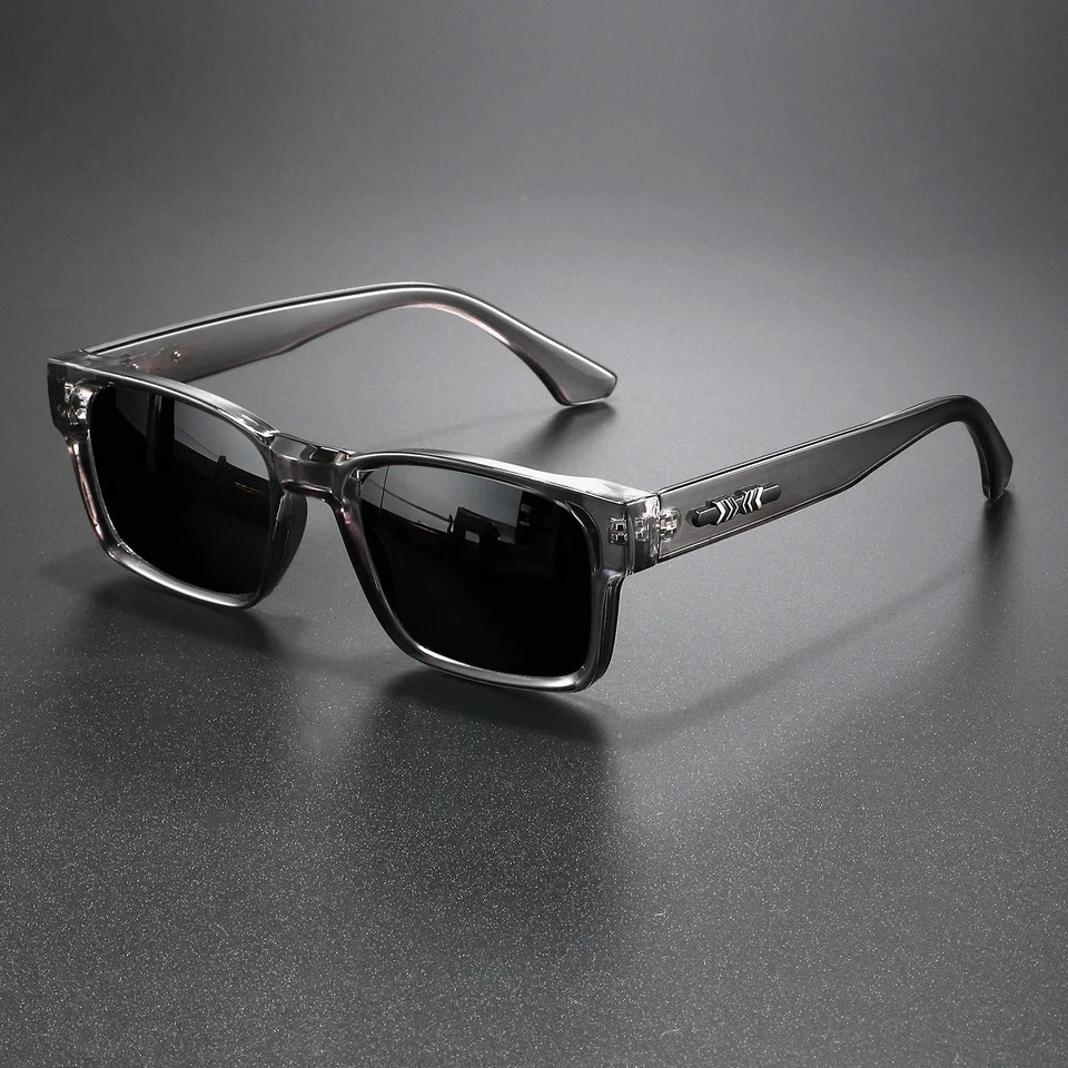 Quality Square Polarized Sunglasses Men Metal Core UV400 Unisex Sun Glasses.....