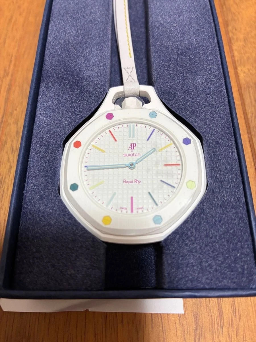 Audemars Piguet x Swatch Royal Pop Huit Blanc White Bioceramic Watch Rainbow