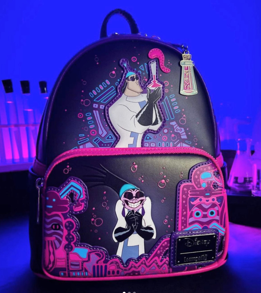 EXCLUSIVE Loungefly Disney Emperor\'s New Groove Yzma Kronk Lab Backpack Bag NWT