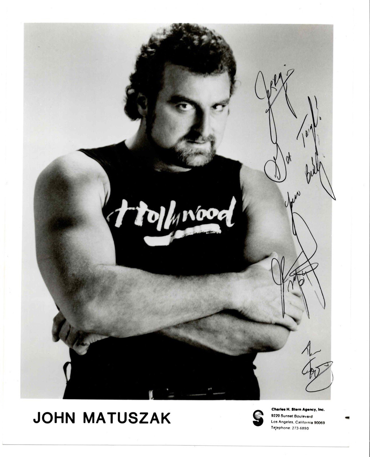 RARE Vintage John Matuszak Signed Autographed 8x10 Photo Goonies Raiders