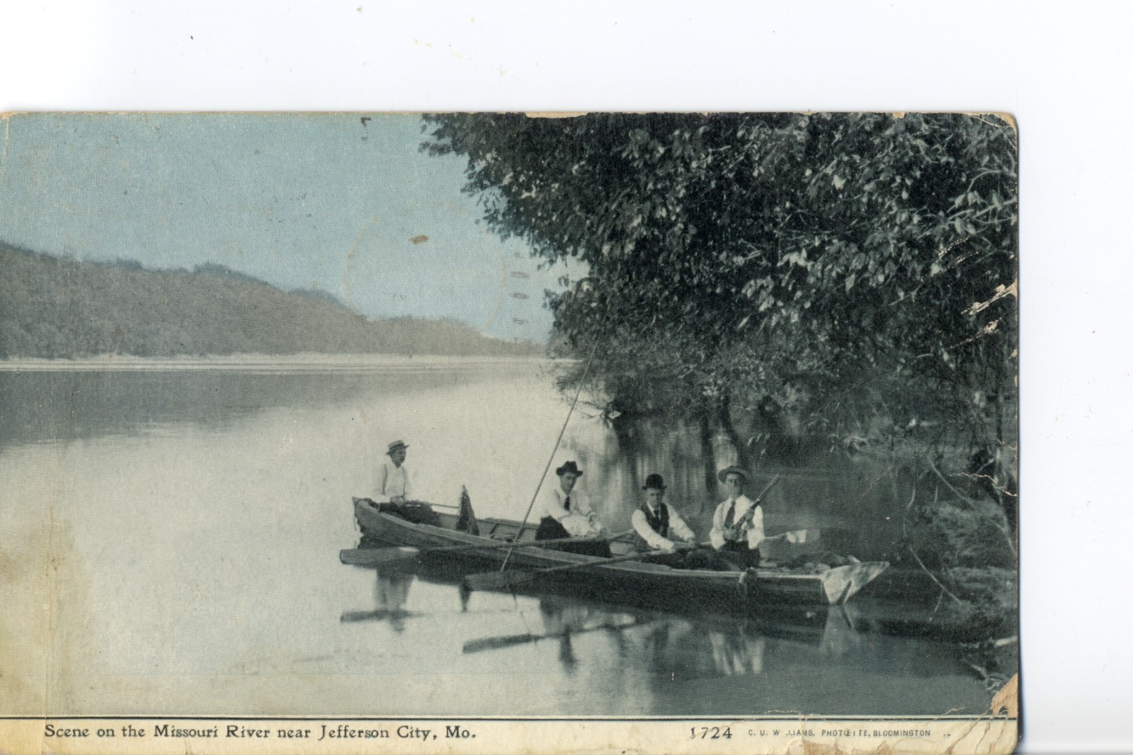 Scene on Missouri River Near Jefferson City, Mo. Missouri Postcard #1724