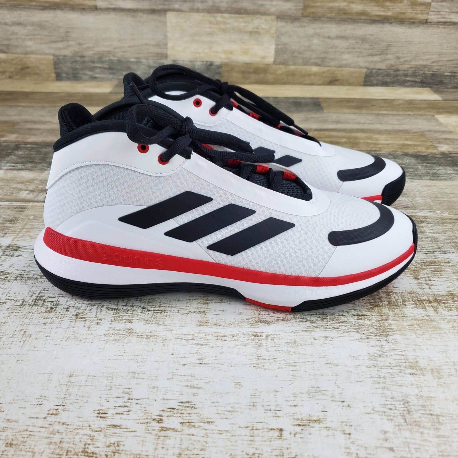 Adidas Bounce Legends Basketball Shoes Mens 10 White Core Black Red