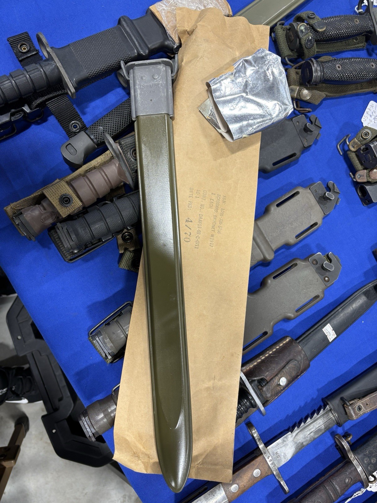 Scarce USGI M1917 Shotgun Bayonet Scabbard Unissued In Original Package Vietnam Scarce USGI M1917 Shotgun Bayonet Scabbard Unissued In Original Package Vietnam