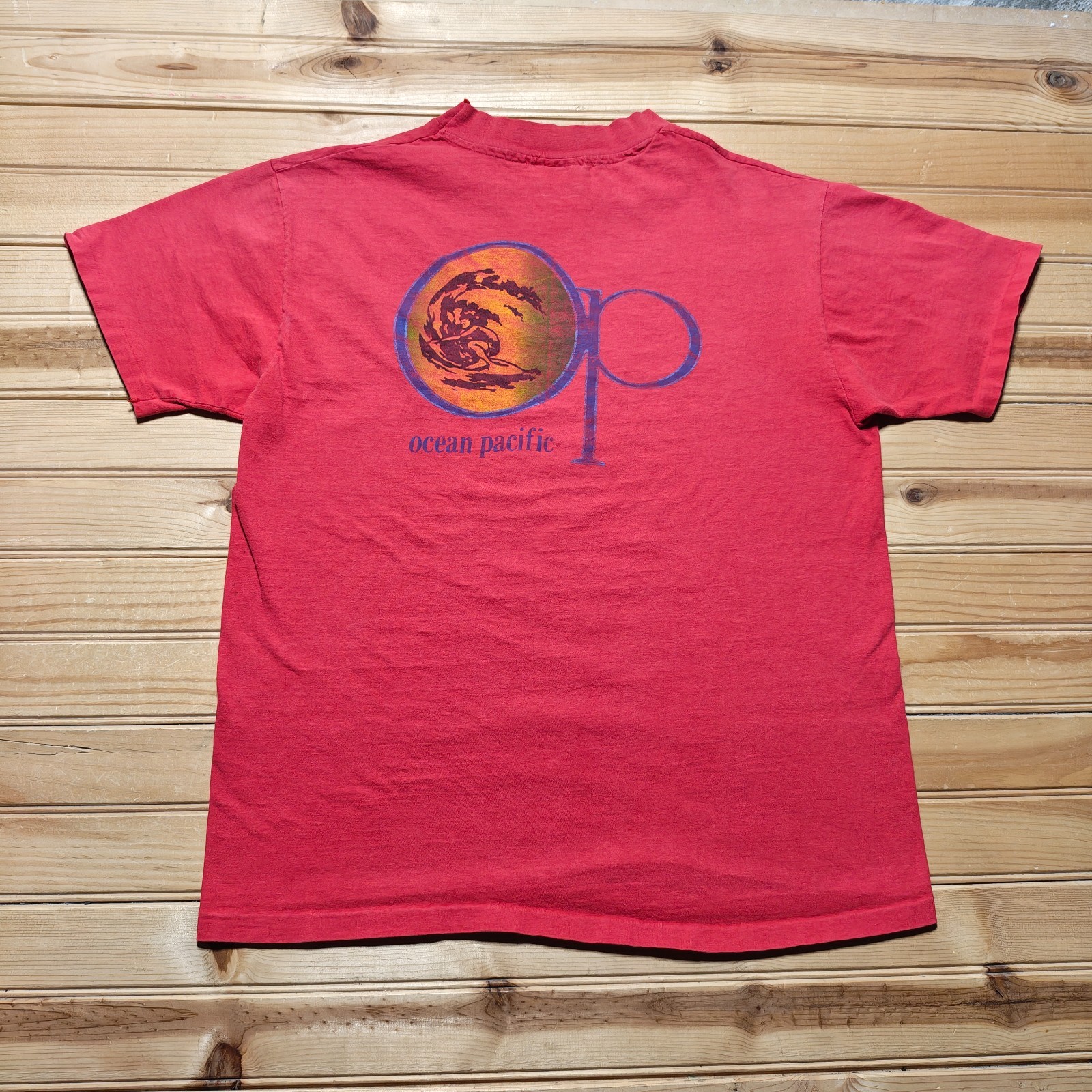 Vintage 80s OP Ocean Pacific Surfing Surfer Beach Logo Graphic T-Shirt - Large