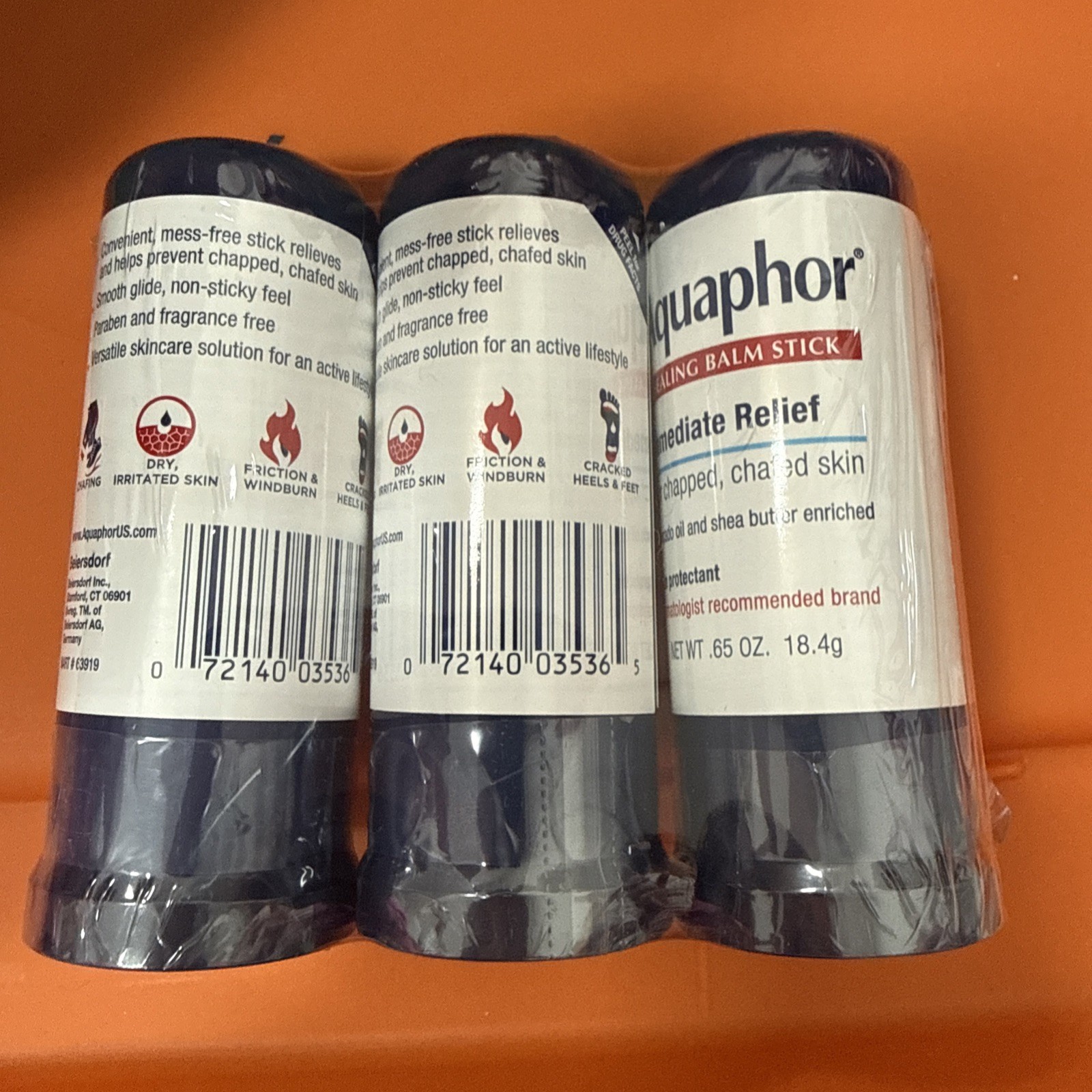 3Aquaphor Healing Balm Stick Skin Protectant Avocado Oil & Shea Butter .65 oz, 3Aquaphor Healing Balm Stick Skin Protectant Avocado Oil & Shea Butter .65 oz,