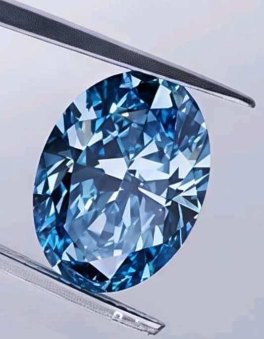 CERTIFIED 5.20 Ct Earth-Mined Natural blue Diamond oval cut LOOSE VVS1/ 13.2 mm