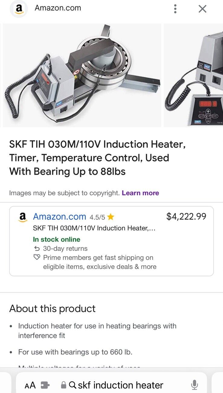 SKF tih-030m / TIH-030M Bearing Induction Heater 110V - 50/60 Hz