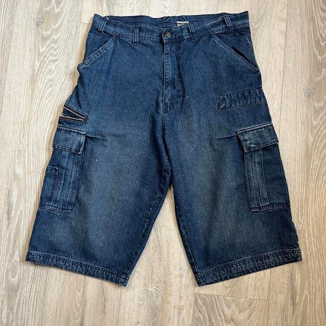 Y2K Baggy Denim Cargo Shorts Size 36