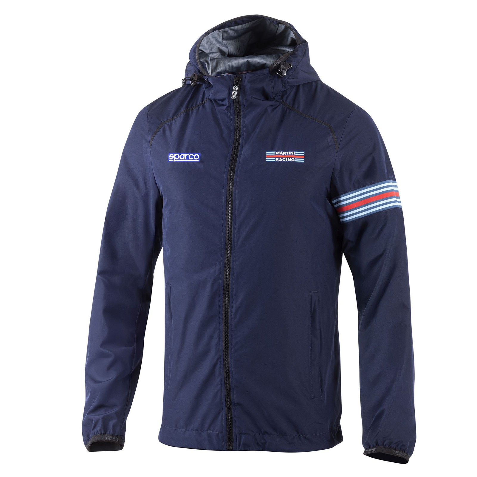 2026 Sparco Martini Racing Windbreaker Jacket Lightweight Rainproof Coat Hood