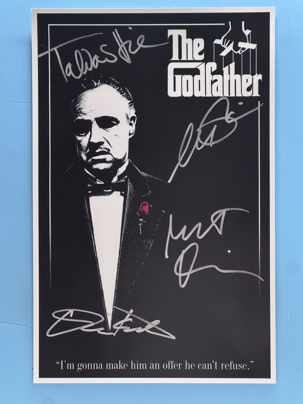THE GODFATHER MOVIE POSTER 11x17 SIGNED BY 4 AUTHENTICATED wCOA THE GODFATHER MOVIE POSTER 11x17 SIGNED BY 4 AUTHENTICATED wCOA