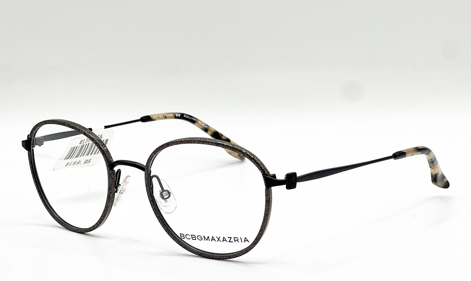 BCBGMAXAZRIA ADELINA MATTE BLACK AUTHENTIC EYEGLASSES 49-18