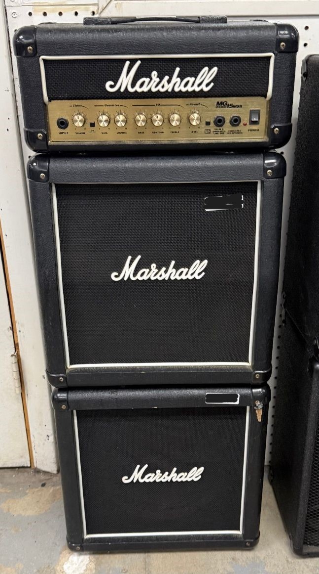 Marshall MG15MSII 15W Micro Full Stack Guitar Amp Head & 2 Cabinets