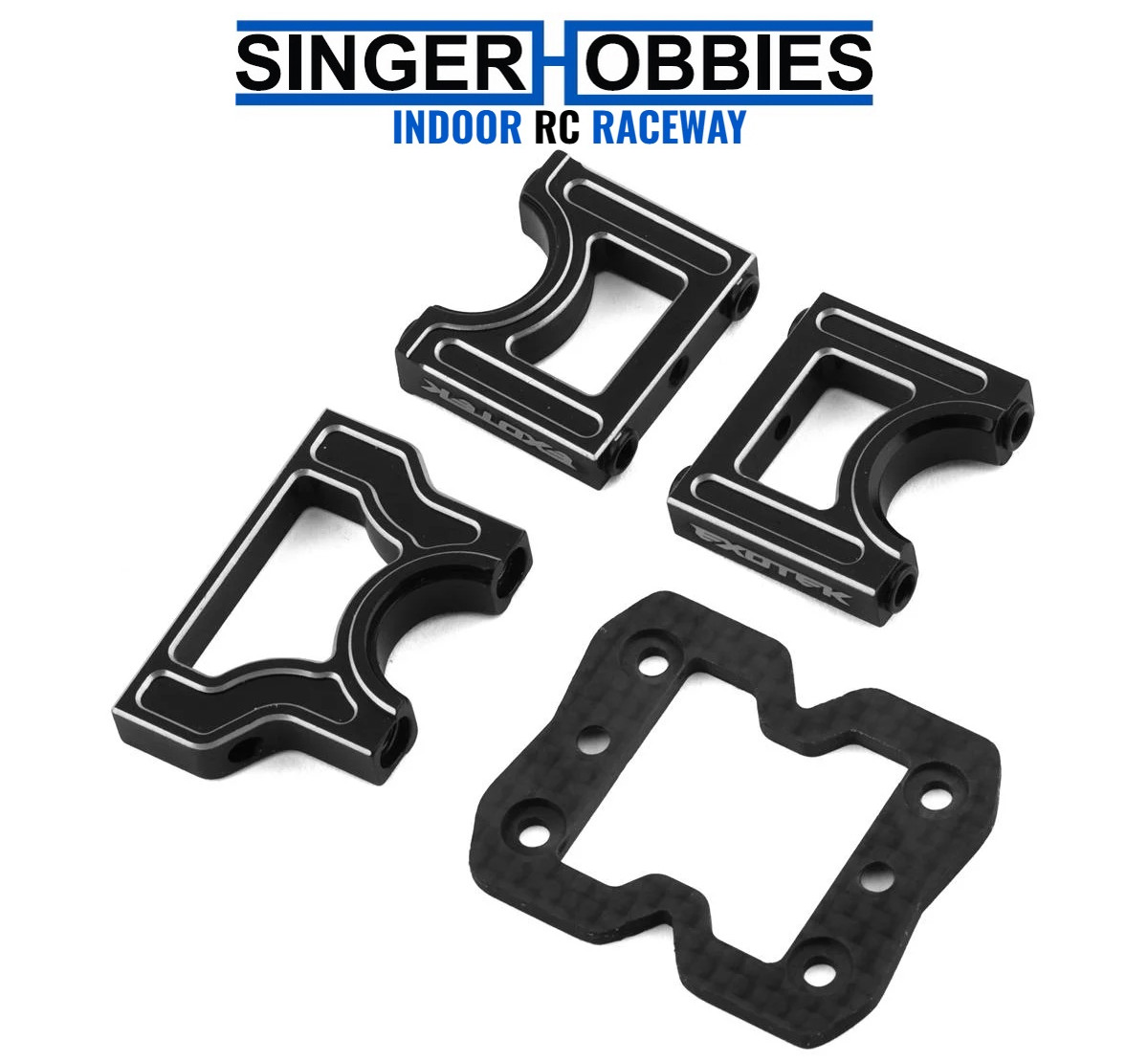 Exotek 2173 TLR 8IGHT-X/E 2.0 Aluminum Center Differential Mount & Carbon Plate
