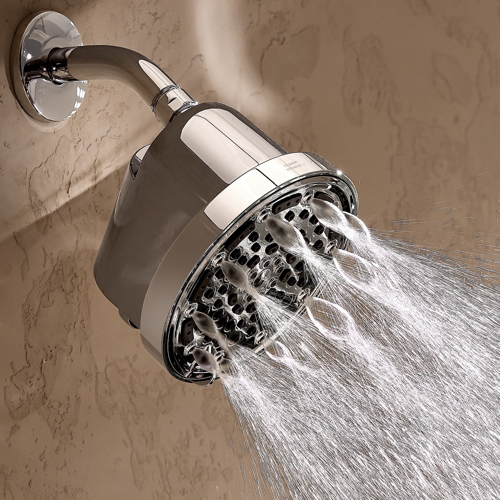 5 Spray Settings Filtered Shower Head with High Pressure & Water Softener