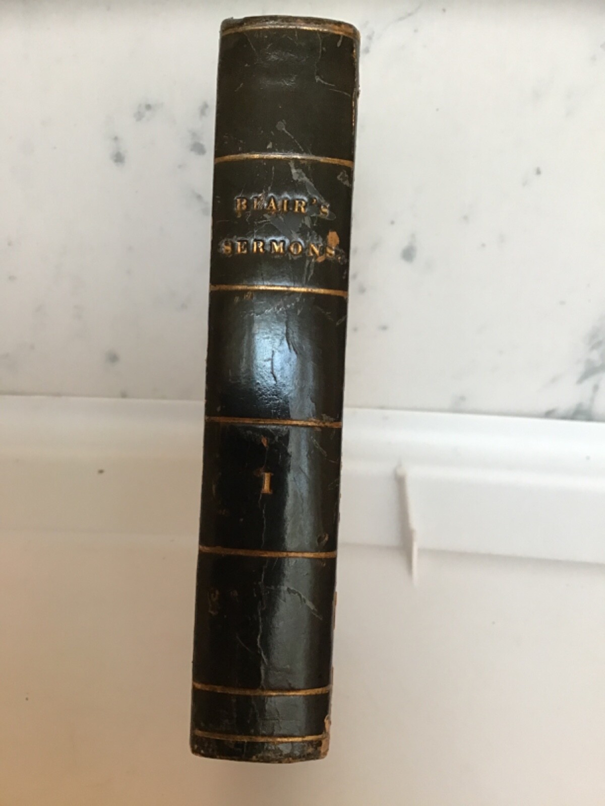 Antique 1825 Sermons by Hugh Blair Volume 1 — Bookplate of Angelica L. Gerry