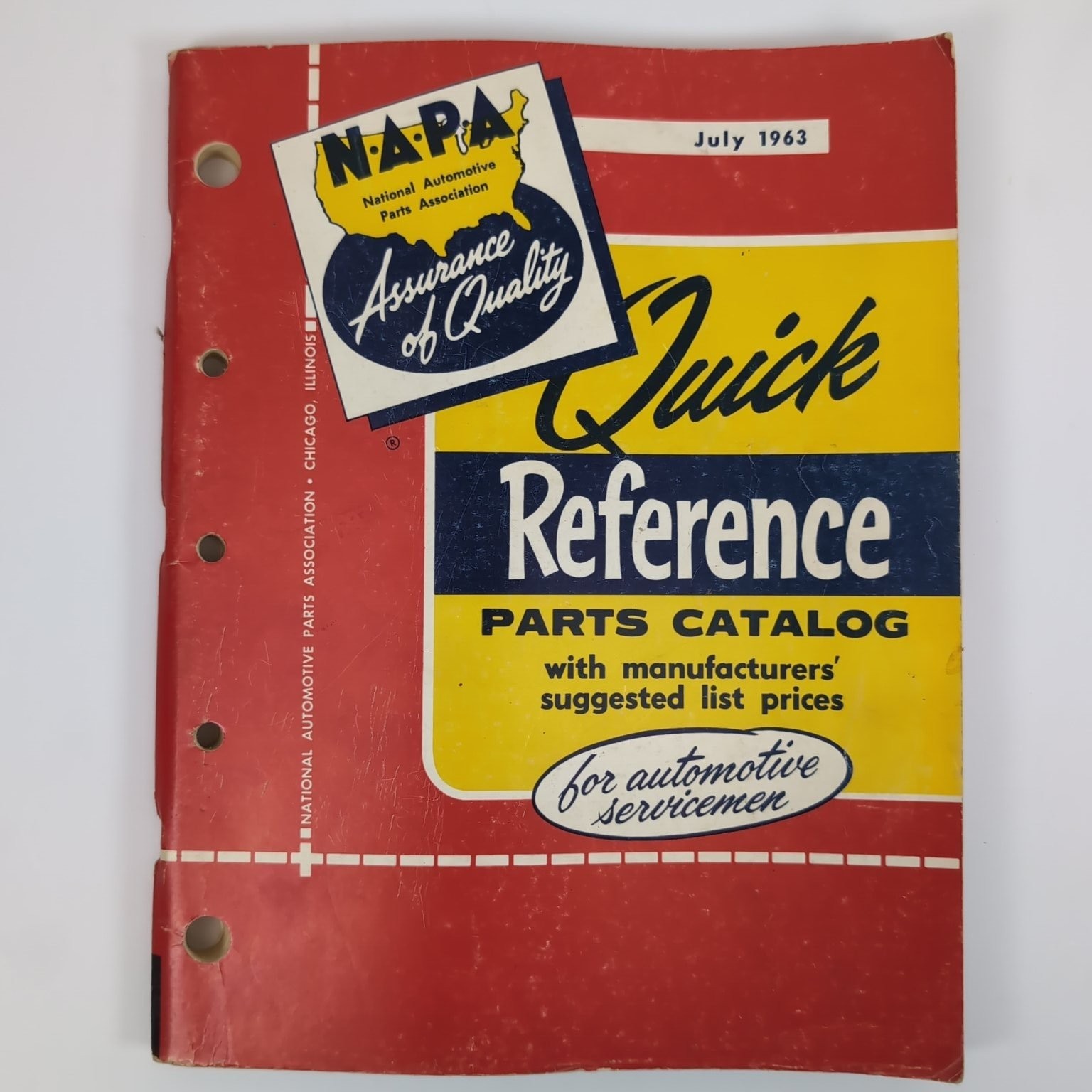 NAPA Quick Reference Parts Catalog July 1963