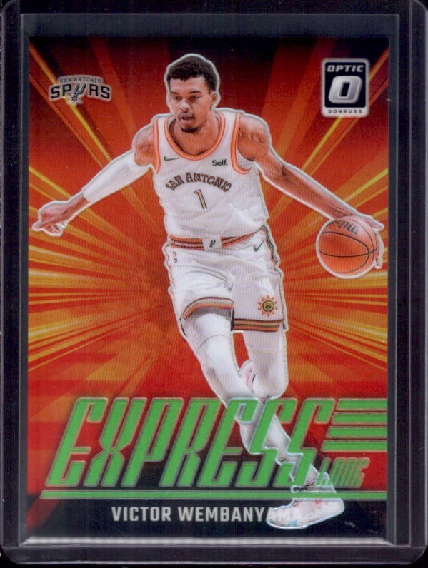 VICTOR WEMBANYAMA 2024-25 Donruss Optic Express Lane #19 Lime Green Holo #/199 VICTOR WEMBANYAMA 2024-25 Donruss Optic Express Lane #19 Lime Green Holo #/199