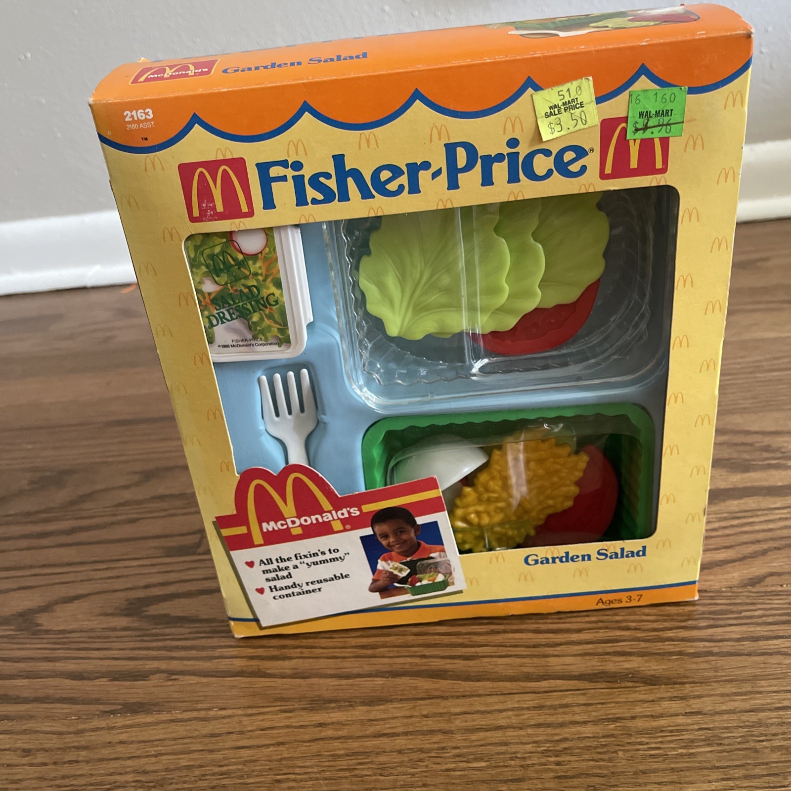 1988 Fisher-Price McDonald\'s Garden Salad #2163 with Box EUC Complete Play Food 1988 Fisher-Price McDonald\'s Garden Salad #2163 with Box EUC Complete Play Food